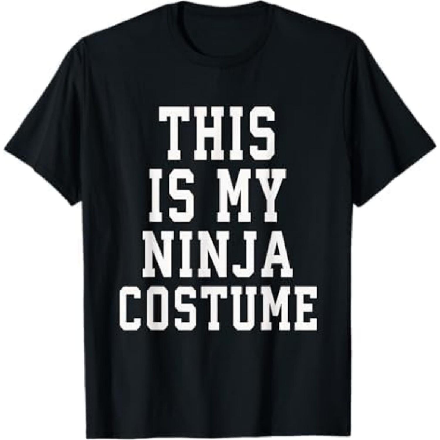 This is My Ninja Costume Halloween T-Shirt Khan Mens Womens Tank Top Sweatshirt Hoodie 392 Black S