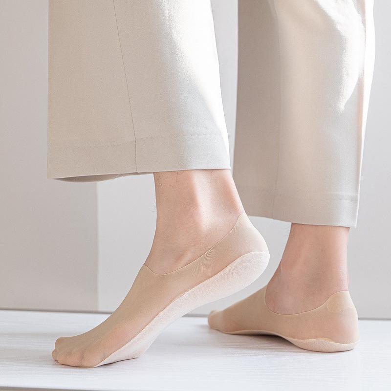 Men's Ultra-thin Invisible Ice Silk Socks - Breathable, Sweat-absorbing, Non-slip