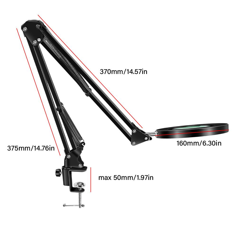 72LED 8X/10X NEW Illuminated Magnifier USB 3 Colors LED Magnifying Glass For Skincare Beauty/Table Lamp/Soldering Iron Repair