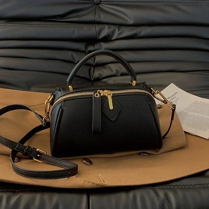Jednolita skórzana damska designerska torba na ramię retro typu crossbody dla kobiet nowa modna kobieca torba typu messenger