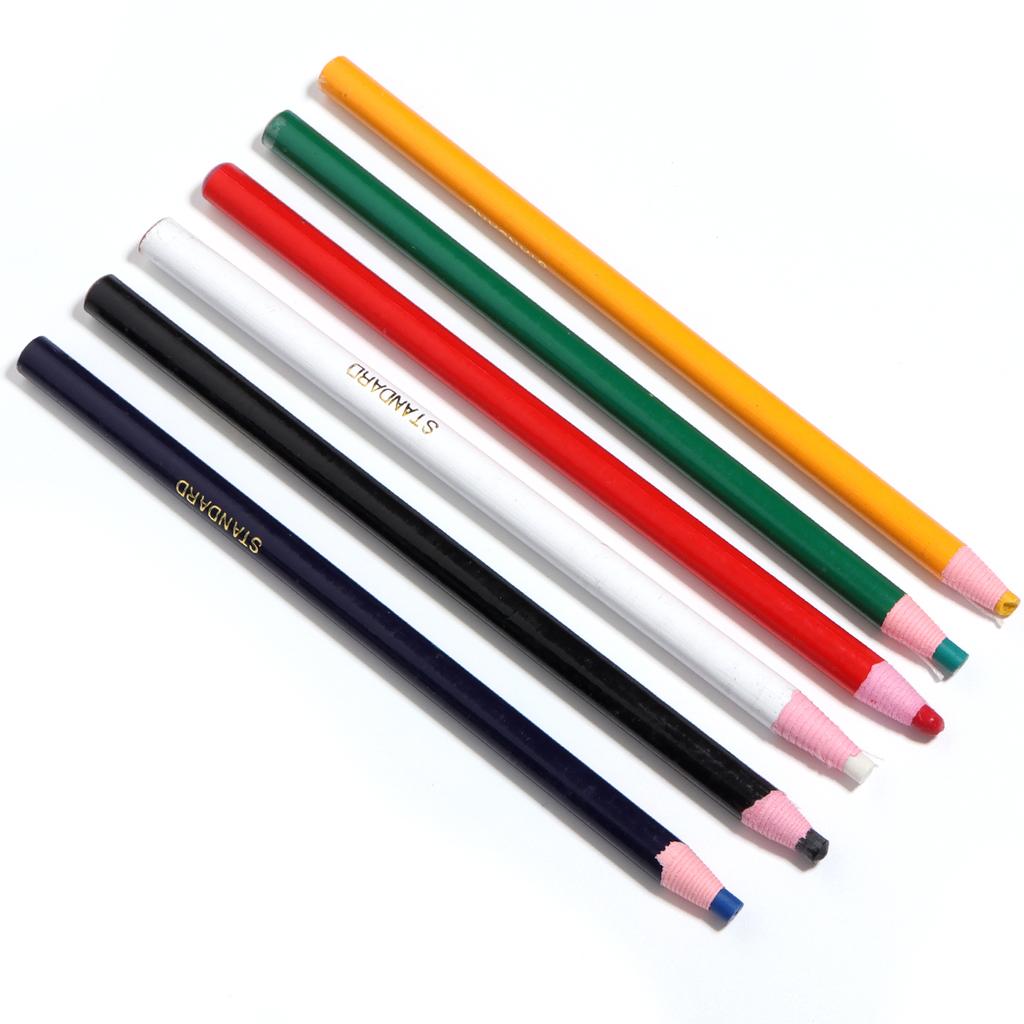 6pcs Fabric Cloth Marker Pencils Multicolor Cut-free Sewing Chalk Tailor Pen For DIY Crafts Clothing Sewing Marking Crayon Tools