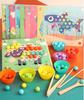Montessori Drewniana Układanka Z Kulkami Drewniany Sorter Gra Puzzle Dzieci