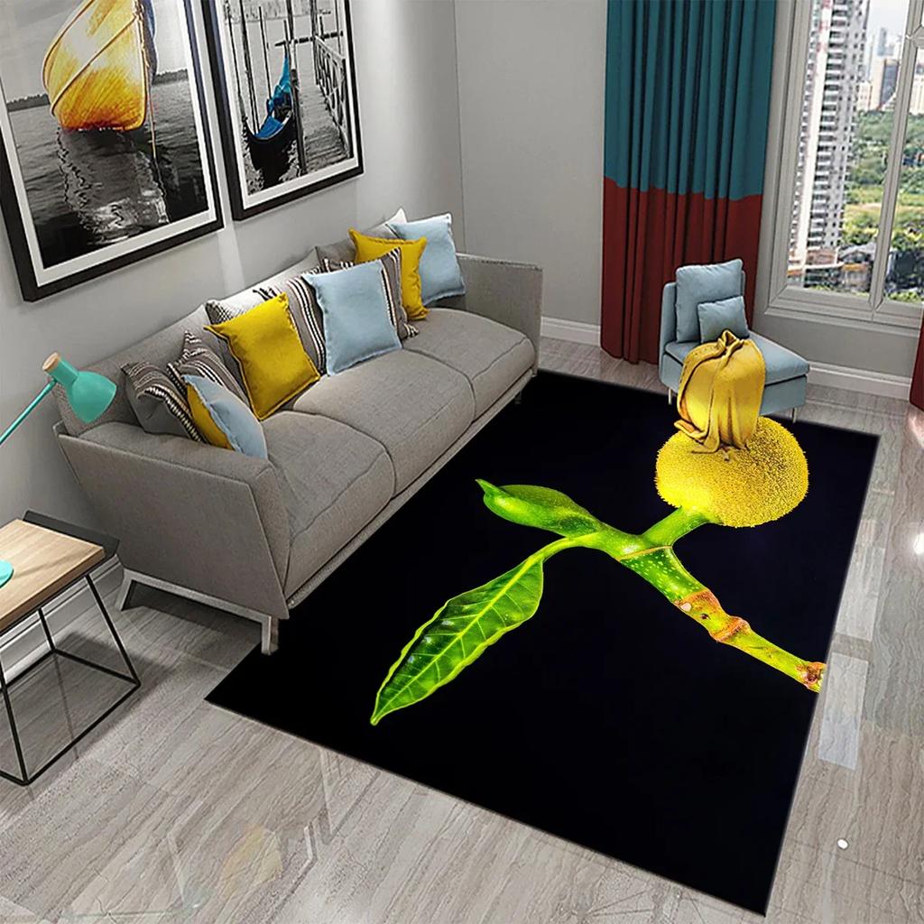 Vegetable Carpet Green Healthy Food Rug Colorful Printed Rectangle Area Rugs Yoga Mats Bedroom Living Room Decor Soft Door Mat