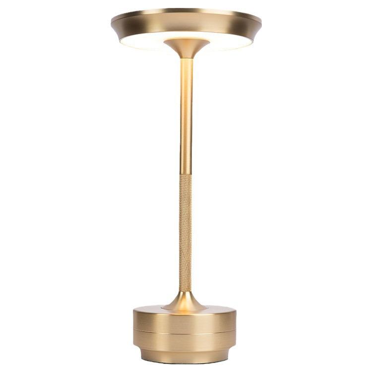 LED Touch Table Lamp - Minimalist Retro Cafe Style, USB Rechargeable