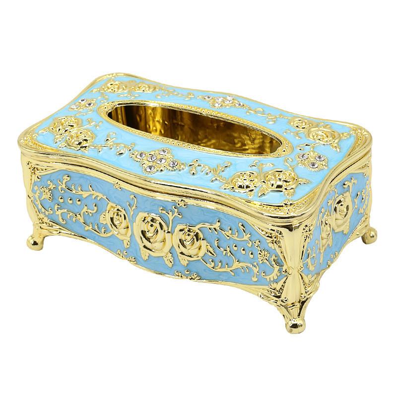 European Style Creative Carved Tissue Box Cover Holder Hotel Living Room Decorative Tissue Holders Dining-Table Tissue Box