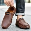 New Handmade Leather Men Shoes Casual Comfortable Men Loafers Slip on Leather Shoes Men Flats Hot Sale Outdoor Walking Shoes