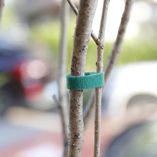 1 rolă frânghie pentru plante reutilizabilă prindere puternică nailon verde panglică vinil cravată răsucită pentru grădinărit
