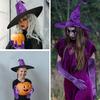 Beautiful Witch Hats Suit Light Halloween Hats Unisex Personality Witch Hat for Halloween Make Up and Masquerades