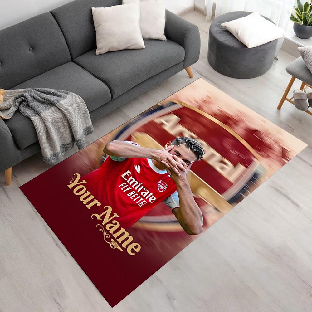 Arsenal Football Player Customizable Name Floor Mat Design for Study room Dormitory Foyer Outdoor Antislip Carpet Decorate Offices Spiritual Gift