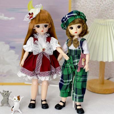 1/6 BJD Doll 30CM Πολλαπλές Κινητές Αρθρώσεις με Μόδα Ρούχα Μακιγιάζ Προσώπου Υψηλής Ποιότητας Κοριτσίστικα Παιχνίδια Κούκλα για φίλη Δώρο διακοπών