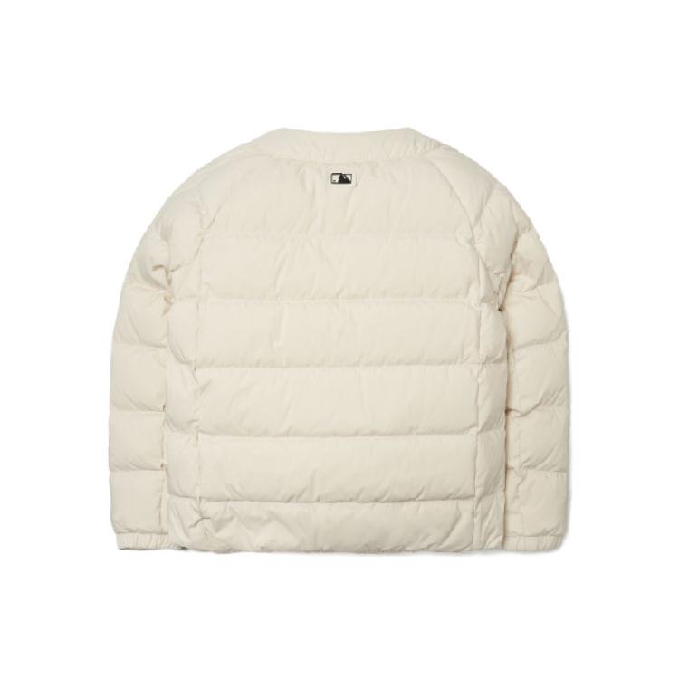 MLB Down Jackets Unisex Ecru Collarless Moderate Other 3ADJL0116-50CRS