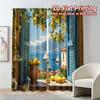 2pcs, 2D FLAT PRINTING Curtains (Without Rod) LemonView(1) Chic Chic Curtains Versatile Durable Polyester Curtains Art Deco