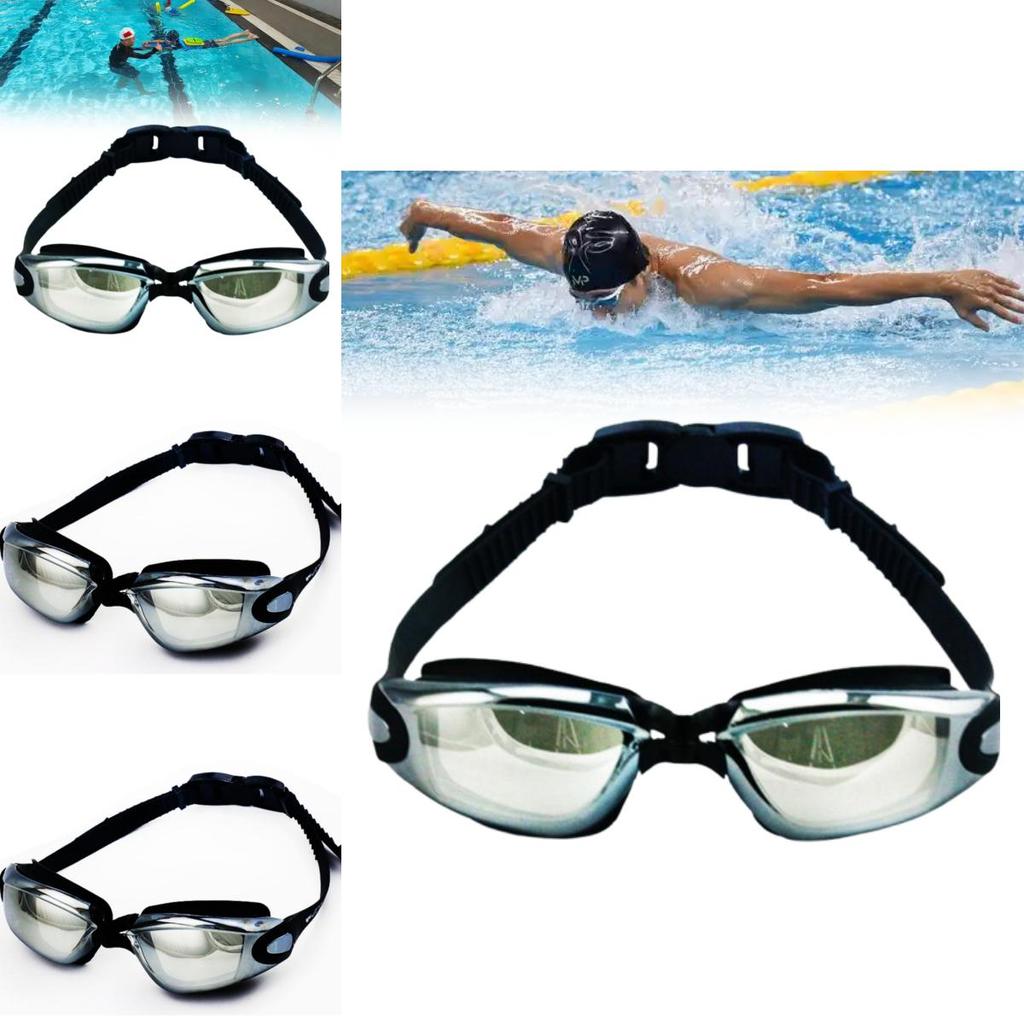 Hd Swimming Goggles With Antifog Silicone Frame Uv Protection For Adults