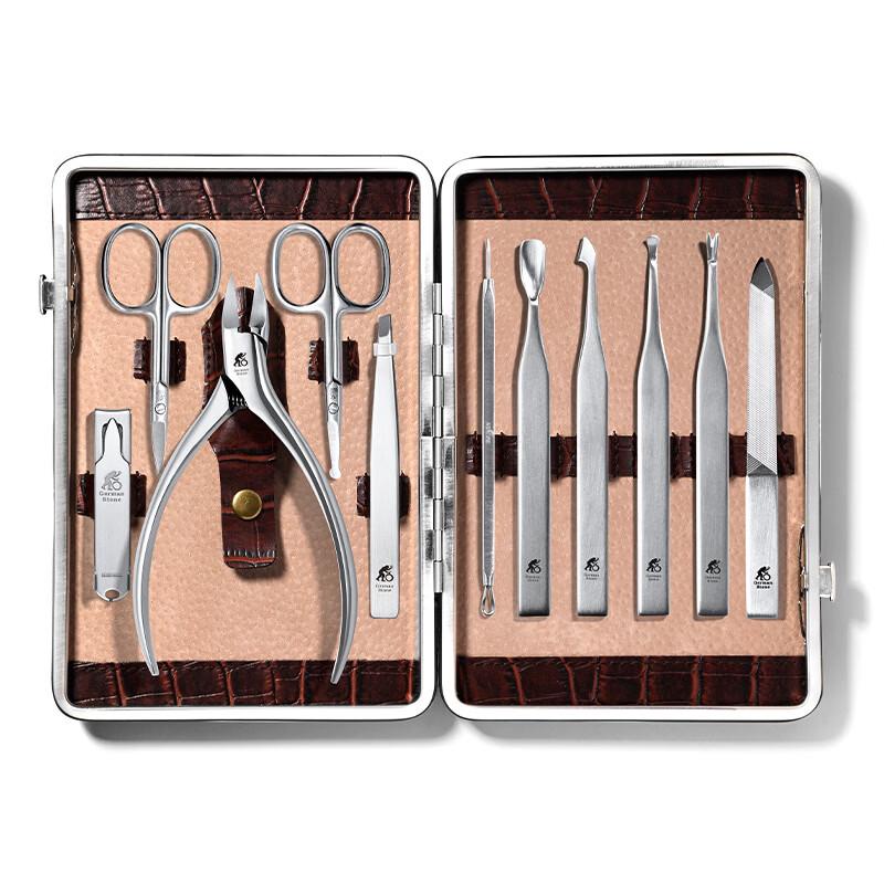 Stone 11-Piece Crocodile Pattern Manicure Set