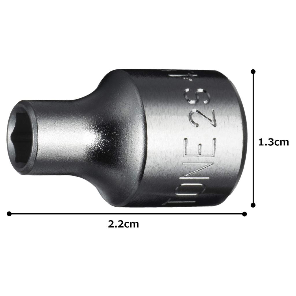 TÓN Objímka Úhel pohonu Šířka klíče (Šestihranný) 2S-4,5 6,35 mm (1/4") 4,5 mm