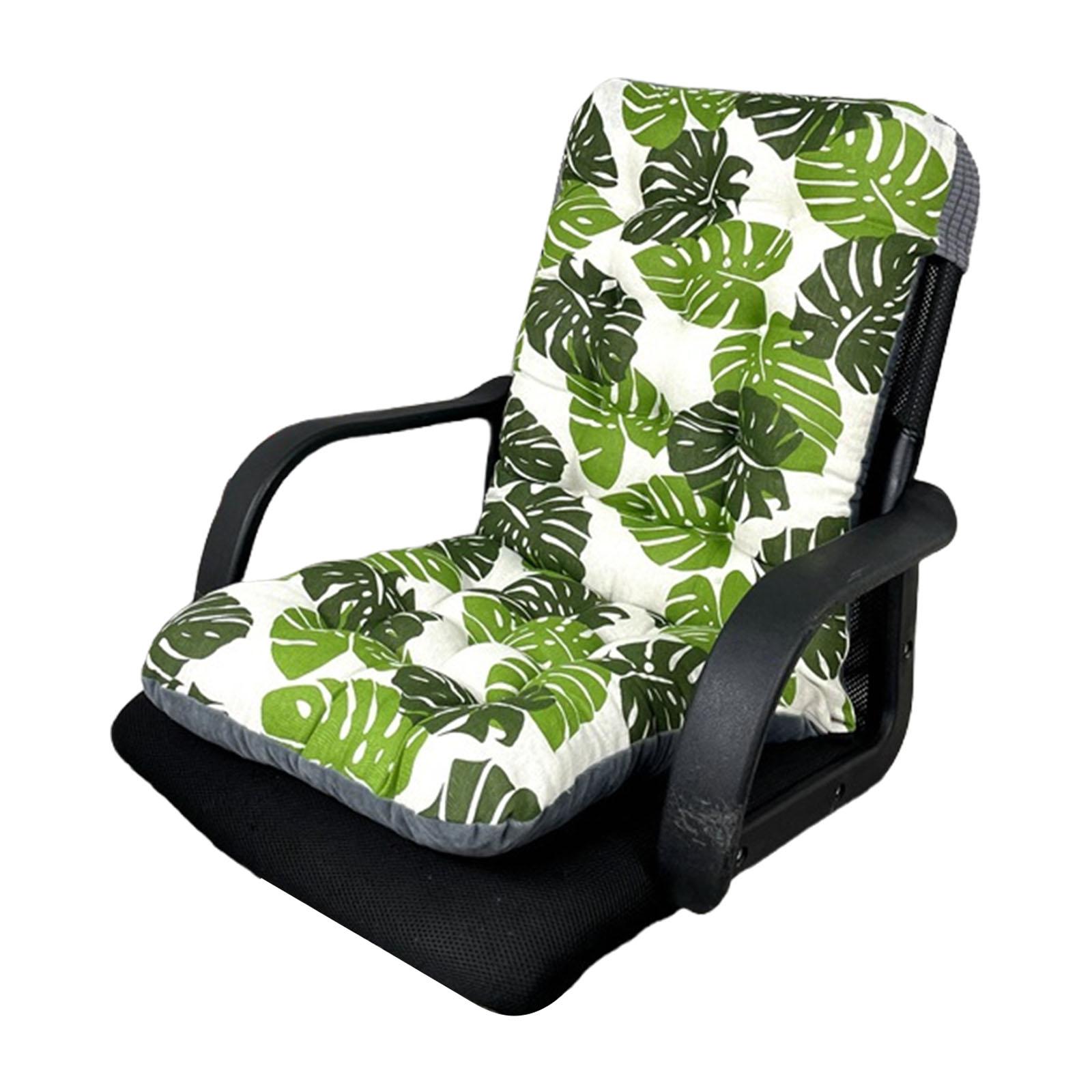 

Двусторонний нескользящий подушка для стула с высокой спинкой для использования в помещении и на улице. Мягкая хлопковая подкладка с завязками для садовых стульев или стульев для патио 40x80 см 4