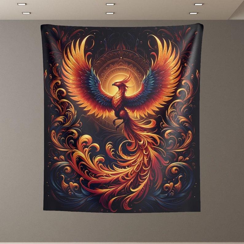 Phoenix Rebirth tapestry 75x100 чёрный