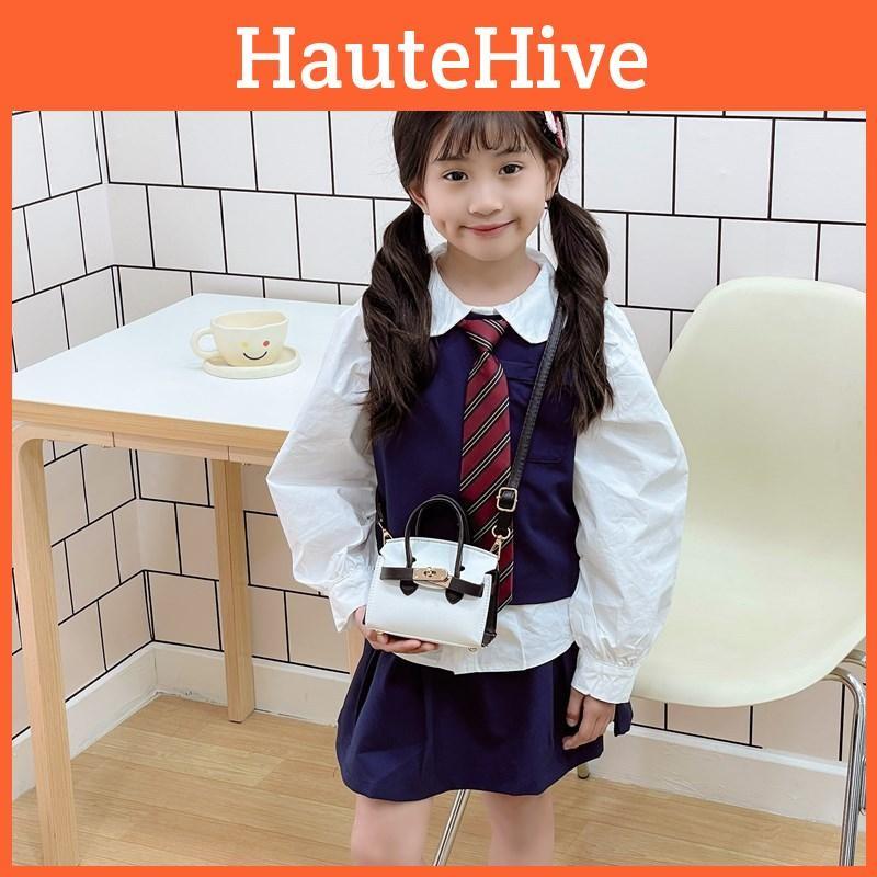 Kids Litchi Streaks Simple Bag Color Block Pattern Everyday Children Activities