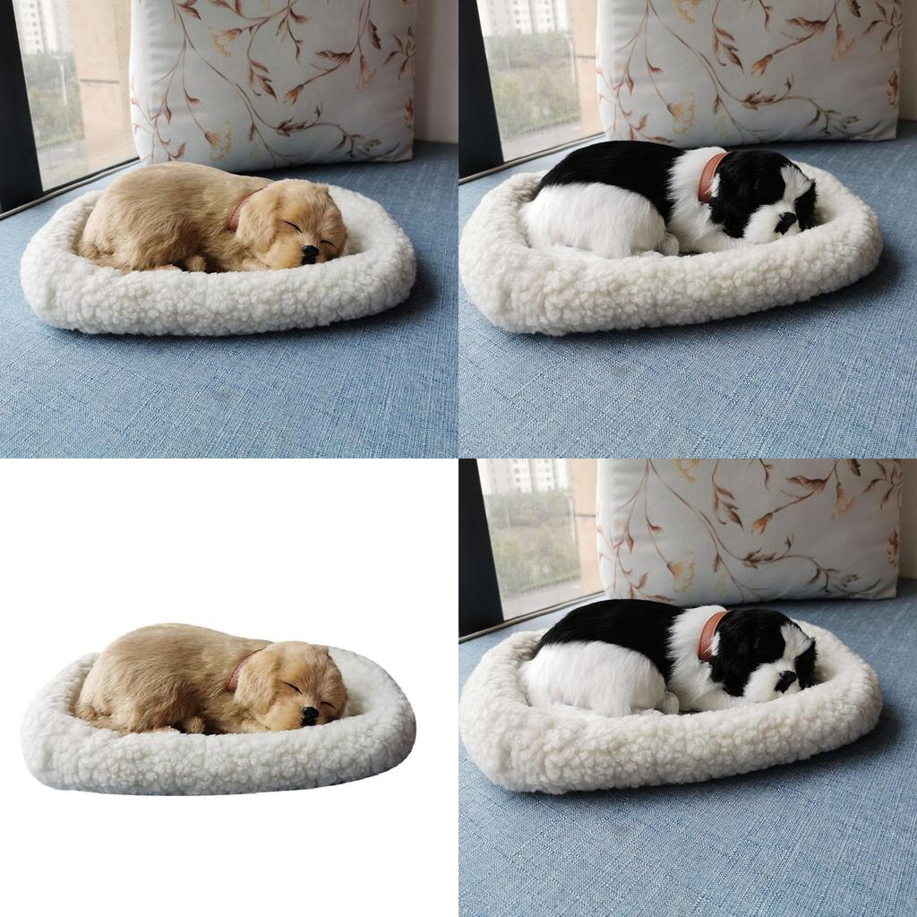 Modello di Cane Peluche con Respirazione Realistica Decorazione per la Casa con Pelliccia Sintetica per Fotografia e Uso Regalo