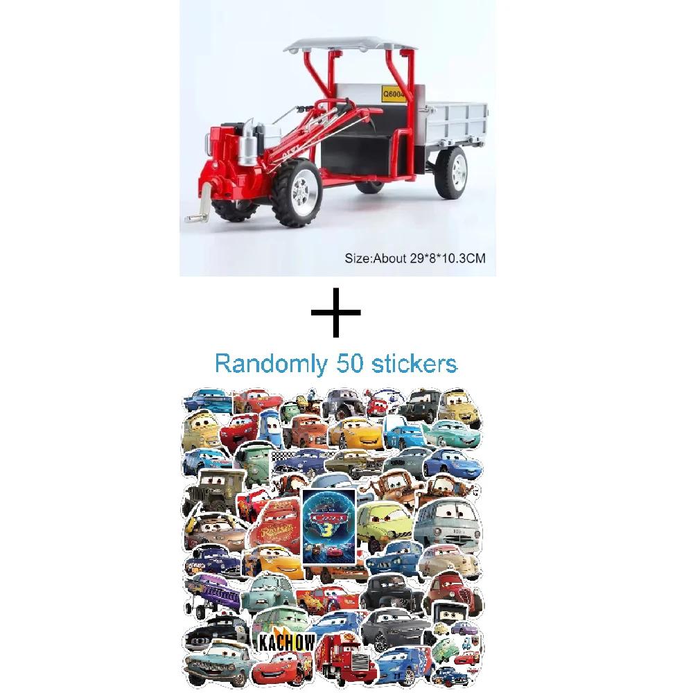 1:16 Retro Walking Tractor Model Toy Car Hand Crank Sound Light Rear Bucket Lifting Diecast Metal Vehicle Gifts for Children