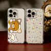 Cute Cartoon R-Rilakkumas Phone Case For iPhone 17 16 15 14 13 12 11 Mini Pro Max Plus Transparent Cover
