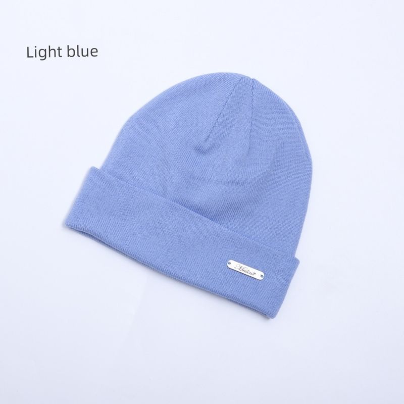 

Merino Fleece Double-Strand Yarn Medium Thick Outdoor Mountaineering Knitted Hat Comfortable Warm Cold-Resistant Z1 Light blue All yards