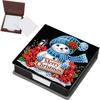 5D DIY PU Diamond Painting Notecard Box with 160 Sheets Paper Self Adhesive Crystal Note Box Mosaic Kit for Home Office