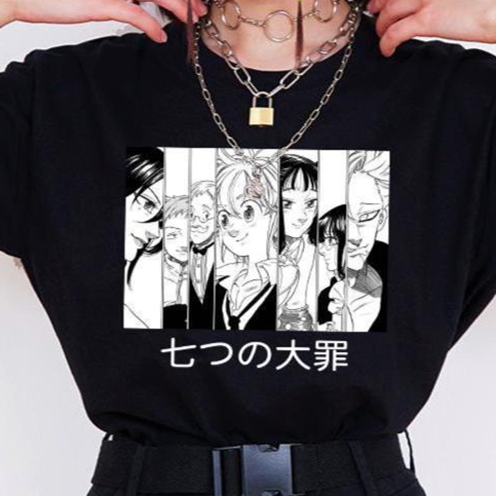 Seven Deadly Sins Anime Shirt - Nanatsu No Taizai Tshirt,Meliodas,Escanor 2XL