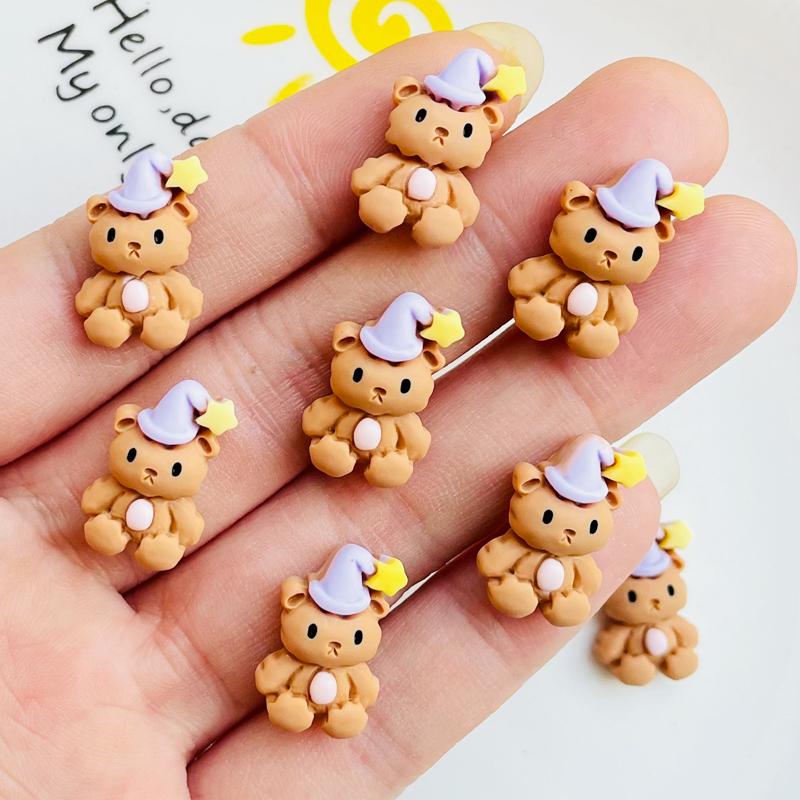 

20Pcs New Kawaii Cartoon Christmas Bear Flat Back Resin Statue Scrapbooking Diy Jewellery Hairpin Accessories Decorate Craft A92