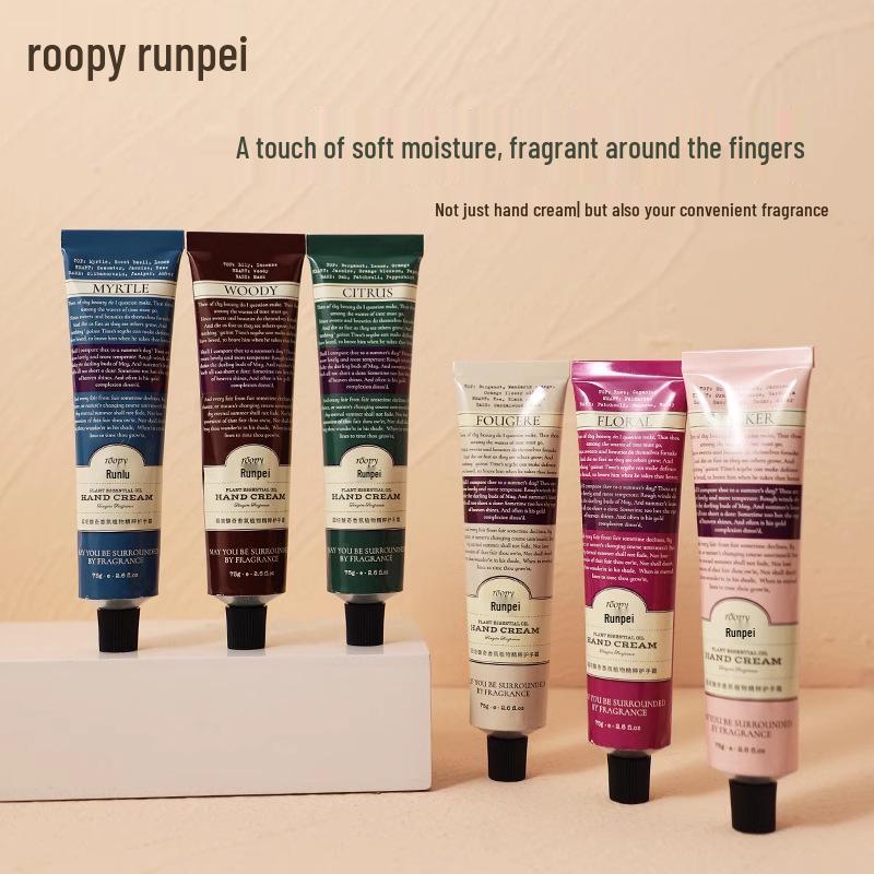 ROOPY Hydrating Hand Cream: Moisturizing, Prevents Dryness, Portable Souvenir Gift with Fragrant Snow Basil Essence.