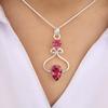 Pink Tourmaline Gemstone 925 Sterling Silver Designer Pendant 1.60" Gift For Mother PP-13-30