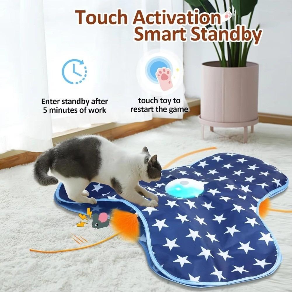 Smart Hide and Seek Cat Toy Motion Activated Interactive Cat Toys Pet Game Cover  Kitten Teaser