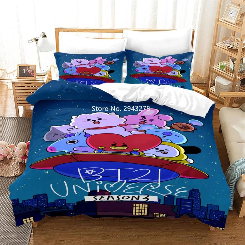 Lovely Cartoon Series Design Comfortable Duvet Quilt Cover Pillowcase Bedding Set Boys Bedroom Decoration Home Textile