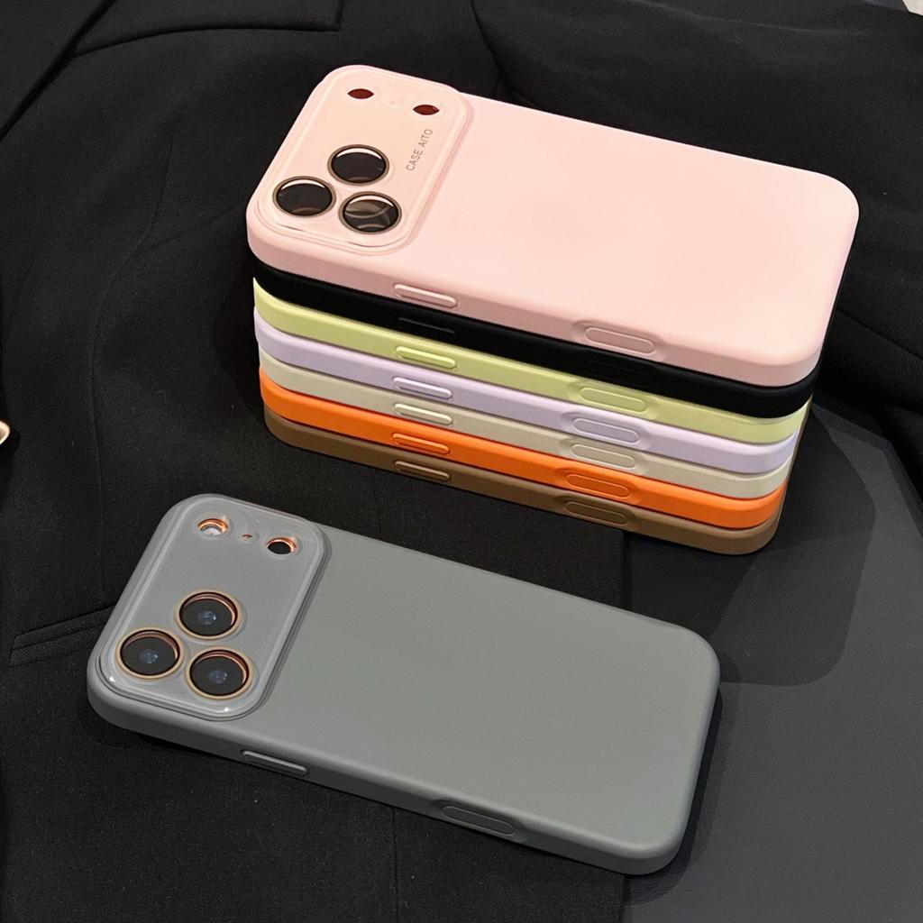 Applicable to iPhone17 liquid silicone large window mobile phone case Apple 16proMax anti-drop all-inclusive 15 protective case