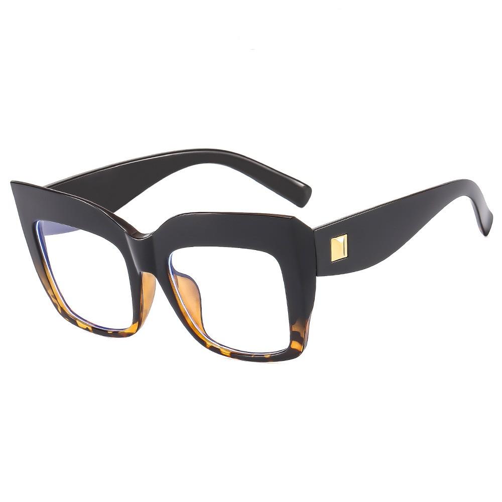 

New Fashion Oversized Women Anti Blue Light Glasses For Men Retro Square Frame Clear Lens Reading Female Eyewear