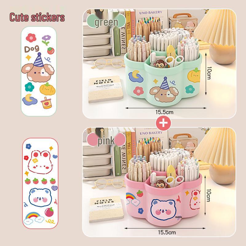 Pojemny obrotowy biurkowy pojemnik na długopisy dla studentów i artykuły biurowe