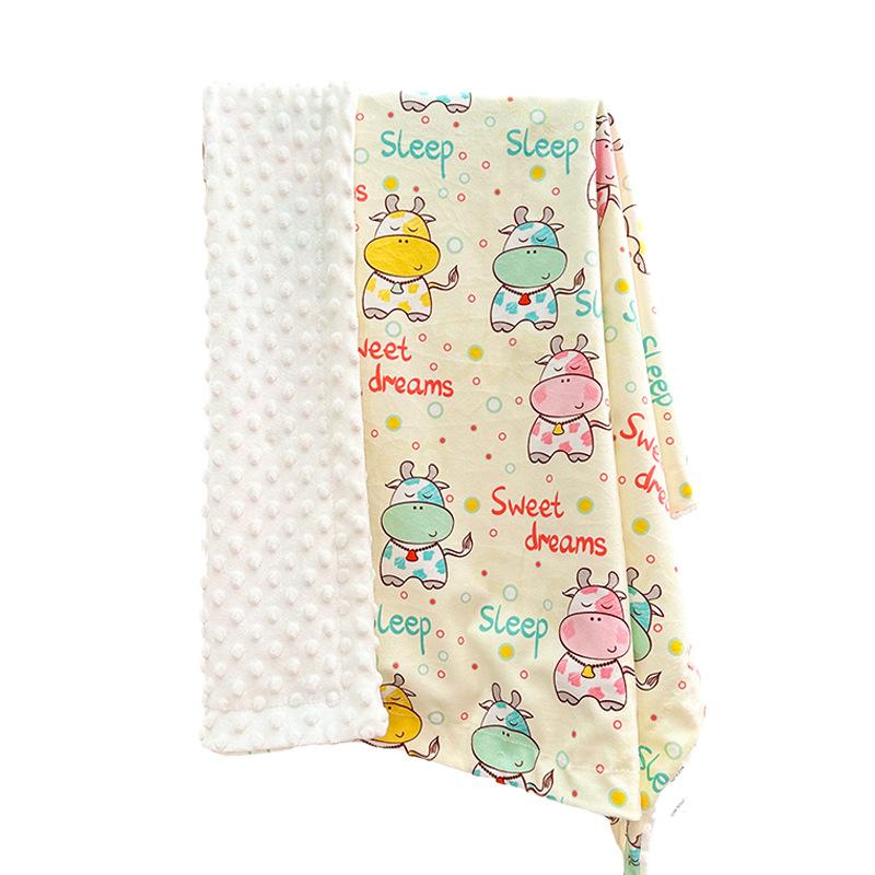 

Проста ковдра з коров’ячих бобів Дитяча ковдра для сну Офісна ковдра для кондиціонера Поліестерова фланелева ковдра 31.5in-80cmx43.3in-110cm безодня