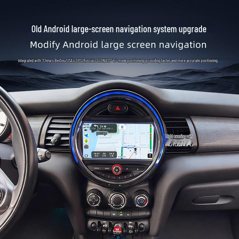 BMW MINI Center Console Android Upgrade: New Big Screen with CarPlay Navigation