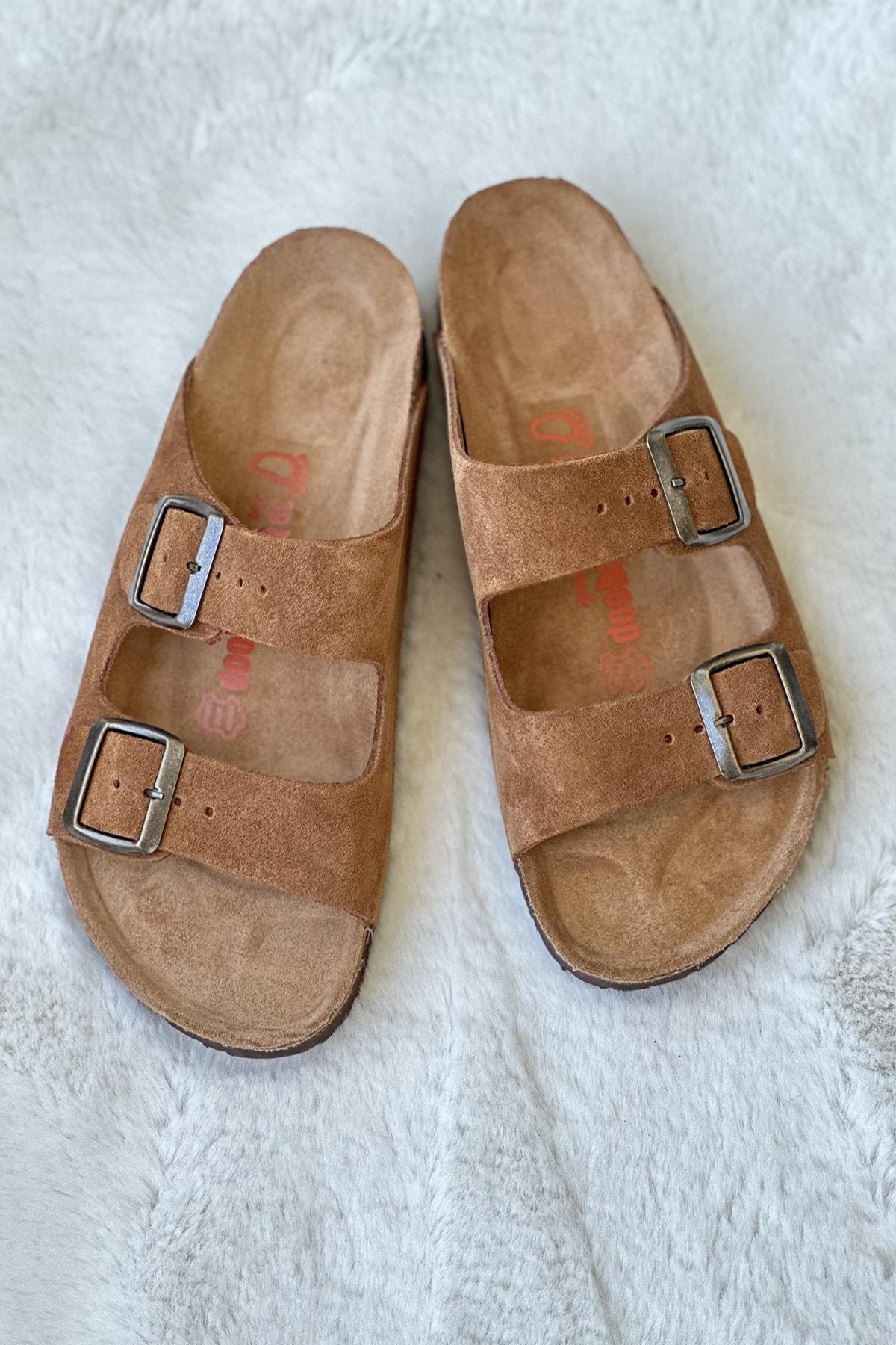 

Tokyo Cork Sole Suede Anatomical Slippers 36