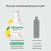 Haustier-Enzym-Protease Spülmousse - Schnelle ölauflösende Pflanzenformel für Haustiergeschirr