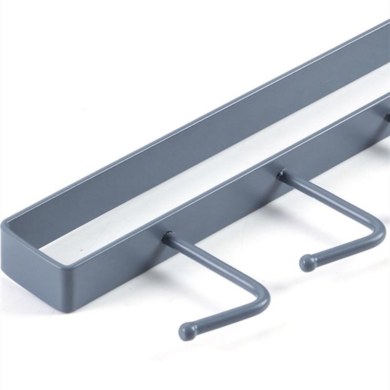 Kitchen Hook Rack Free Punch No Trace Holder Multi-functional Clothes Hook Kitchen Sundries Hanger