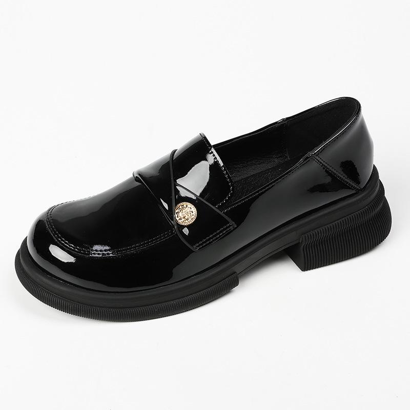 

Туфли на плоской подошве из натуральной кожи Yuexinwang для женской обуви Huizhou Su Yinyin, такие же маленькие кожаные туфли, весенние новые маленькие женские мокасины с золотыми монетами 34