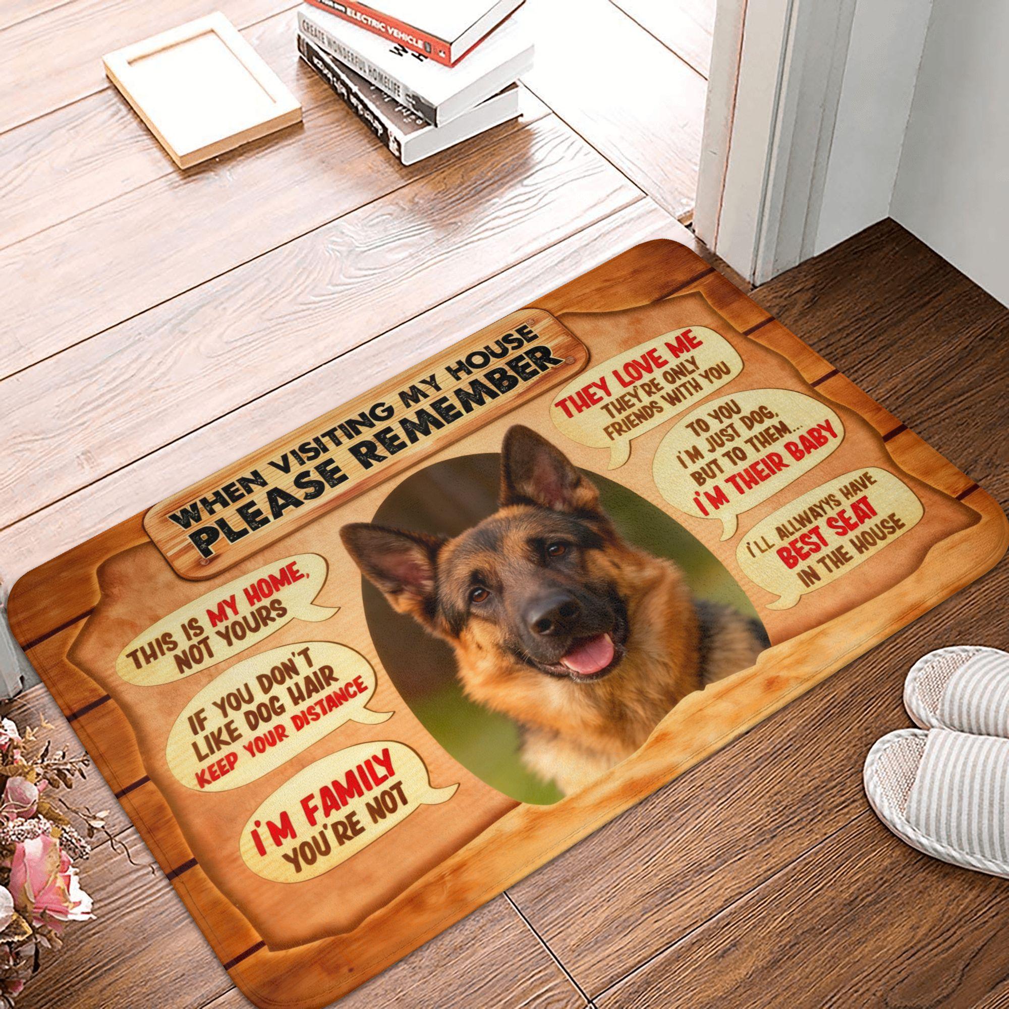 

Please Remember This Is My Home French Bulldog Doormat Anti-Slip Entrance Kitchen Bathroom Door Floor Mat Living Room Carpet Rug 40cmx60cm