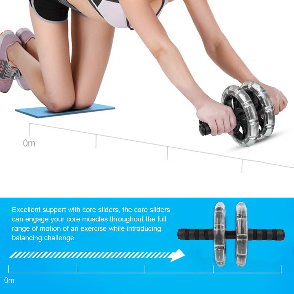 Fitness Roller with Bearing Workout Abdominal Exerciser Pull Strap Set Domestic Training Equipment Waist Slimming Sport