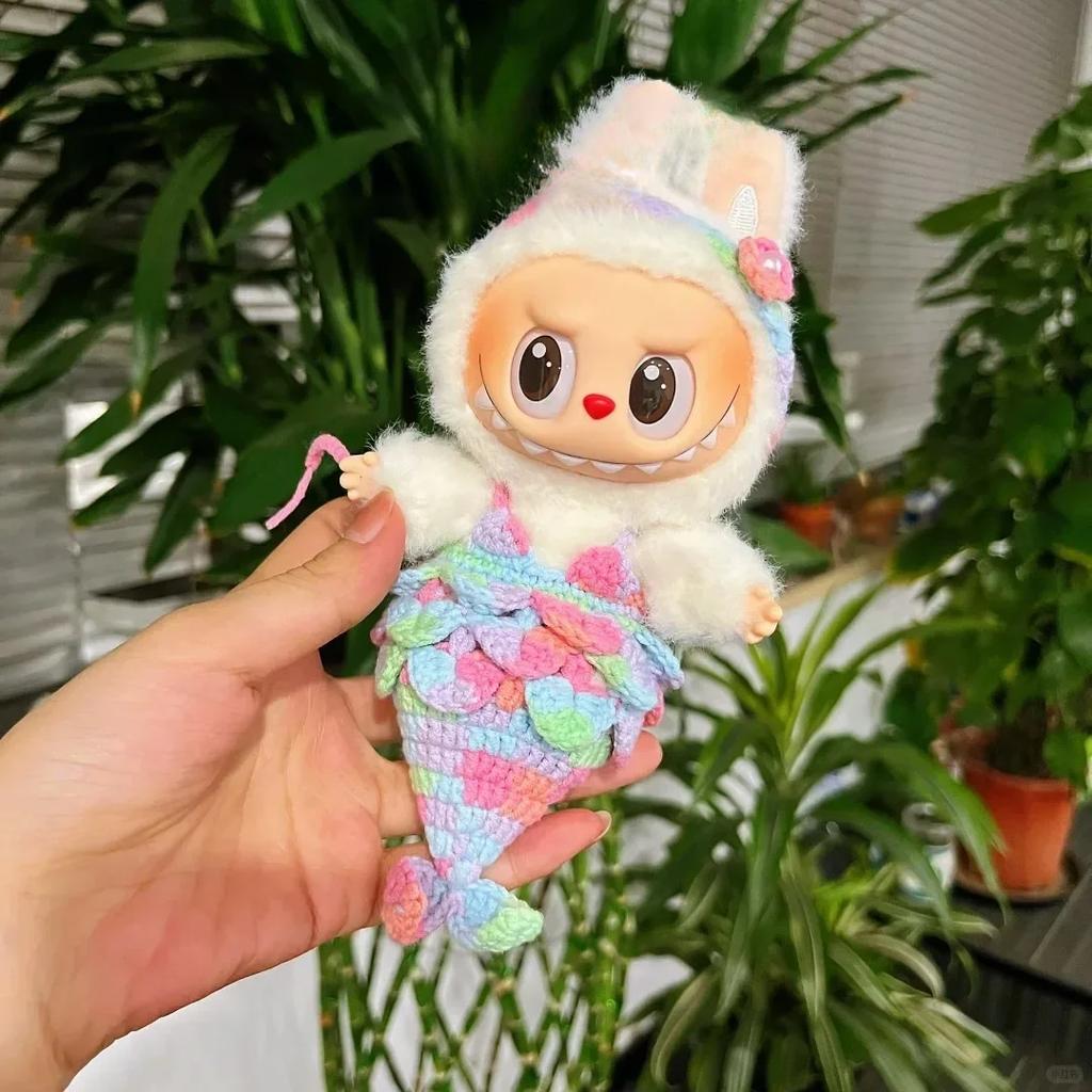 Cute Mermaid Double Cherry Set For 17cm Ropa Labubu 3.0 Big Into Energy Series Fashion Doll Clothes Ropa Labubu V2/V3