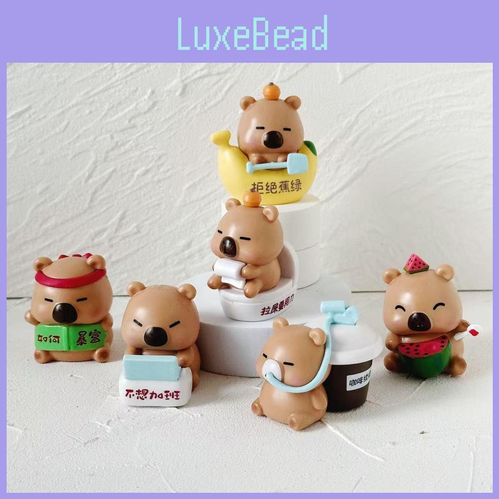 Figure Action Capybara Cartoon Model Toy Decoration Doll Children Ornament Gifts