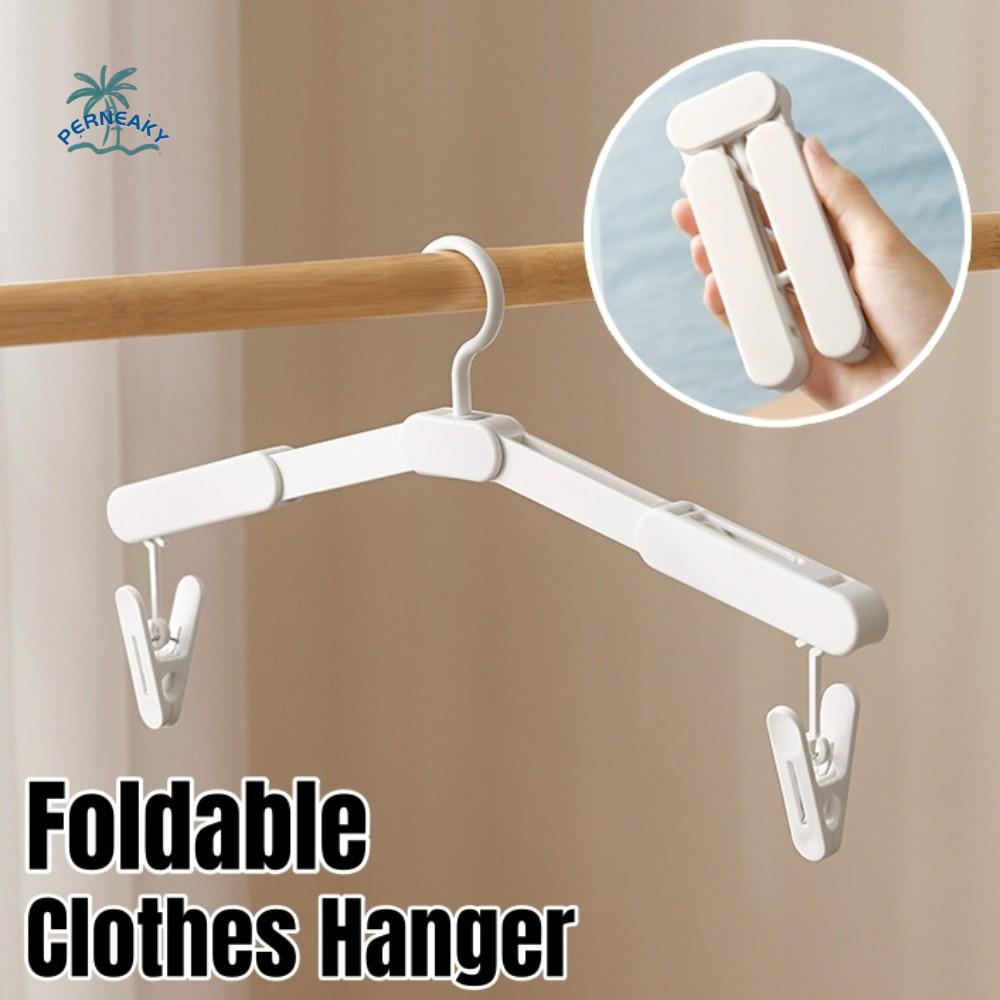 Multi-functional Mini Size Foldable Clothes Hanger Non-Slip Expanded Travel Hangers Portable Space Saving Pant Clips Travel