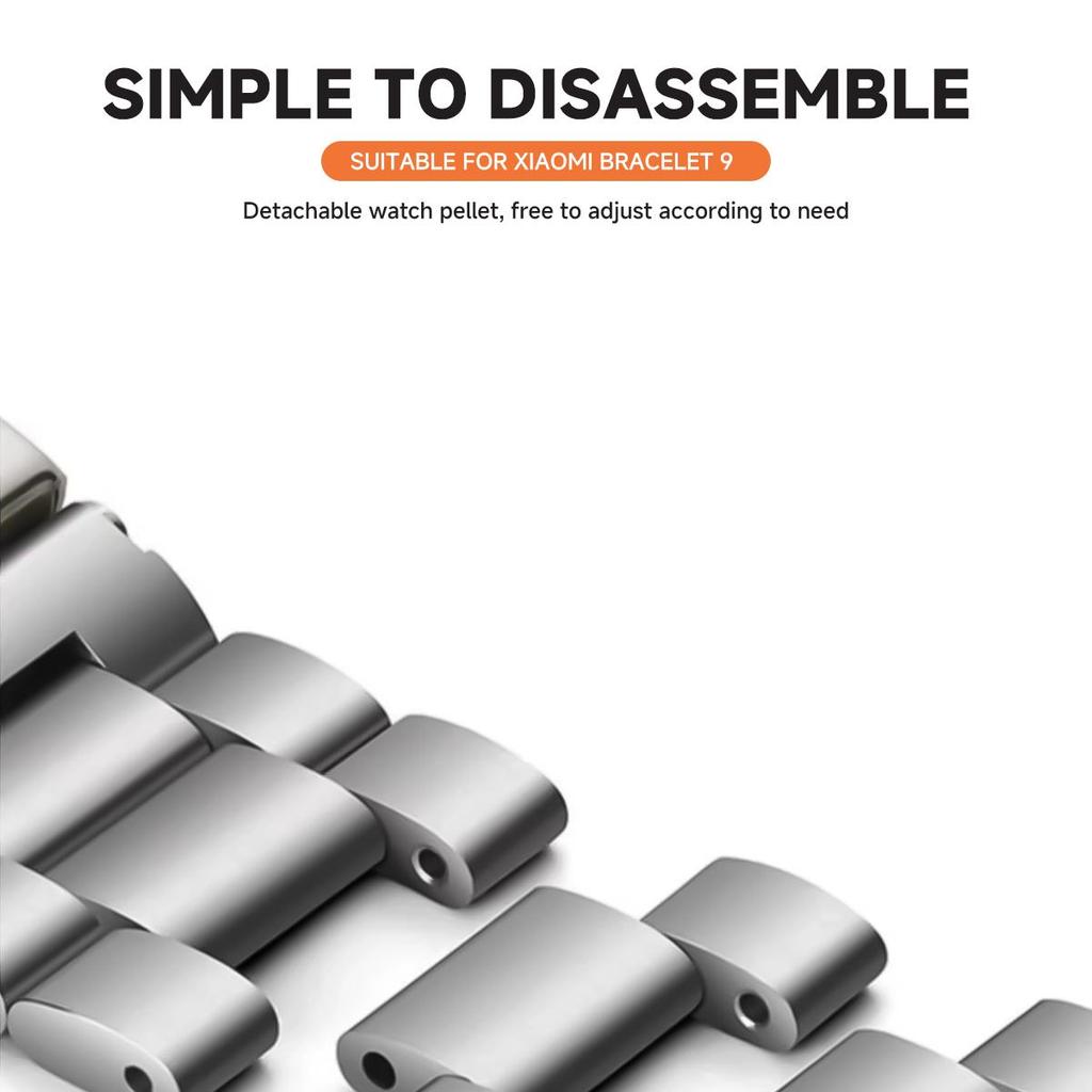 Metal Band For Xiaomi Mi Band 9 10 Watchband Stainless Steel Slim Business Strap For Xiaomi Band 8 Sport Bracelet Accessories