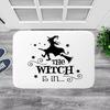 Halloween Decoration for Home Bathroom Mat The Witch Is In Pattern Mat Halloween Carpet for Bedroom Kitchen Party Decoration