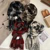 Scarf Women's Winter High-end Sense New Versatile Warm Imitation Cashmere Scarf Retro Plaid Scarf